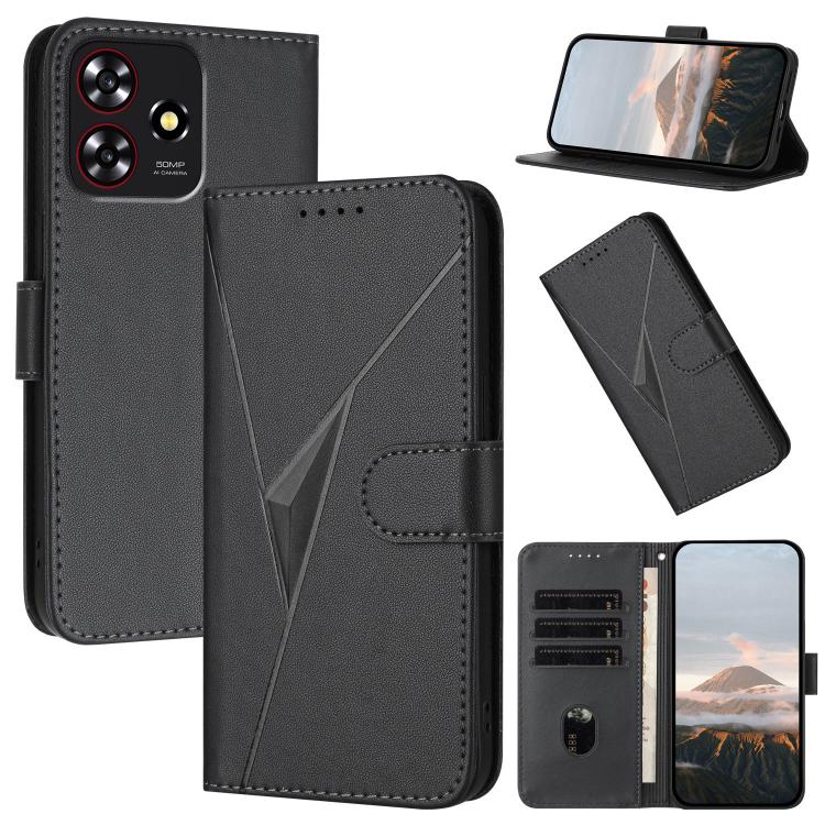 Triangle Pattern Buckle Clasp Leather Phone Case, For ZTE nubia Z60 Ultra, For ZTE Blade A54, For ZTE Blade A73 4G / Blade V50 Design 4G, For ZTE Blade A73 5G, For ZTE Blade V50 Vita, For ZTE Blade A33s, For ZTE Blade A53 Pro, For ZTE Blade A72s       ...