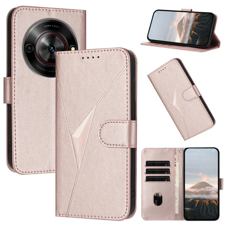 Triangle Pattern Buckle Clasp Leather Phone Case, For ZTE Blade V70, For ZTE Blade V60 Design, For ZTE Blade A75 5G / Nubia Focus, For ZTE Blade A75 4G, For ZTE nubia Z60S Pro, For ZTE Blade A55 / A35, For ZTE Axon 60                                   ...