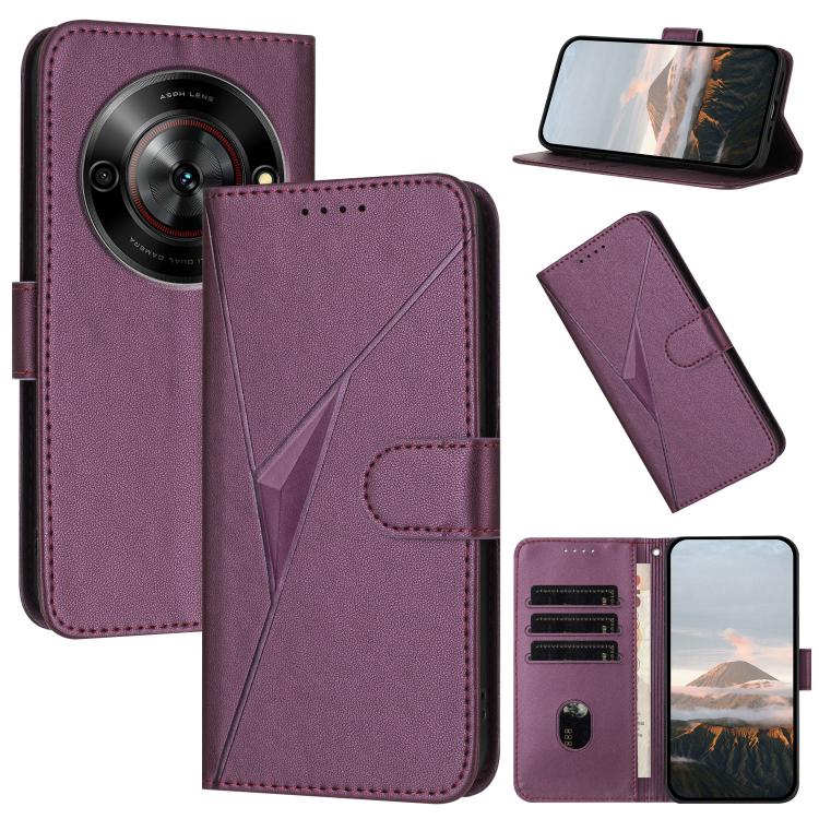 Triangle Pattern Buckle Clasp Leather Phone Case, For ZTE Blade V70, For ZTE Blade V60 Design, For ZTE Blade A75 5G / Nubia Focus, For ZTE Blade A75 4G, For ZTE nubia Z60S Pro, For ZTE Blade A55 / A35, For ZTE Axon 60                                   ...