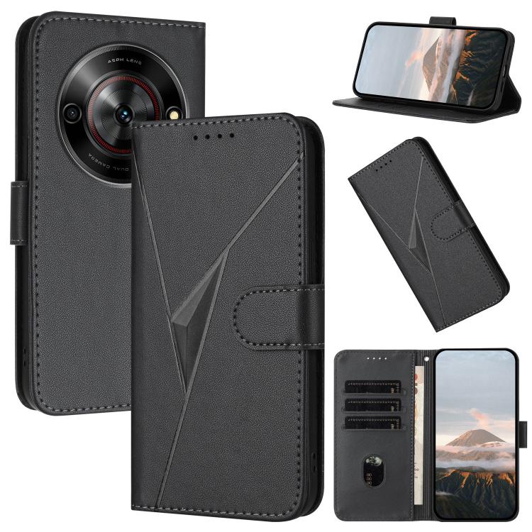 Triangle Pattern Buckle Clasp Leather Phone Case, For ZTE Blade V70, For ZTE Blade V60 Design, For ZTE Blade A75 5G / Nubia Focus, For ZTE Blade A75 4G, For ZTE nubia Z60S Pro, For ZTE Blade A55 / A35, For ZTE Axon 60                                   ...