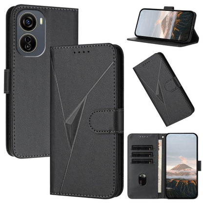 Triangle Pattern Buckle Clasp Leather Phone Case, For ZTE Blade V70, For ZTE Blade V60 Design, For ZTE Blade A75 5G / Nubia Focus, For ZTE Blade A75 4G, For ZTE nubia Z60S Pro, For ZTE Blade A55 / A35, For ZTE Axon 60                                   ...
