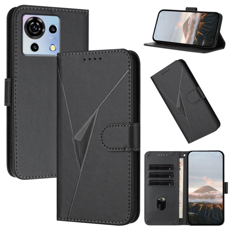Triangle Pattern Buckle Clasp Leather Phone Case, For ZTE nubia Z60 Ultra, For ZTE Blade A54, For ZTE Blade A73 4G / Blade V50 Design 4G, For ZTE Blade A73 5G, For ZTE Blade V50 Vita, For ZTE Blade A33s, For ZTE Blade A53 Pro, For ZTE Blade A72s       ...