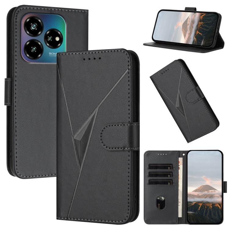 Triangle Pattern Buckle Clasp Leather Phone Case, For ZTE Blade V70, For ZTE Blade V60 Design, For ZTE Blade A75 5G / Nubia Focus, For ZTE Blade A75 4G, For ZTE nubia Z60S Pro, For ZTE Blade A55 / A35, For ZTE Axon 60                                   ...