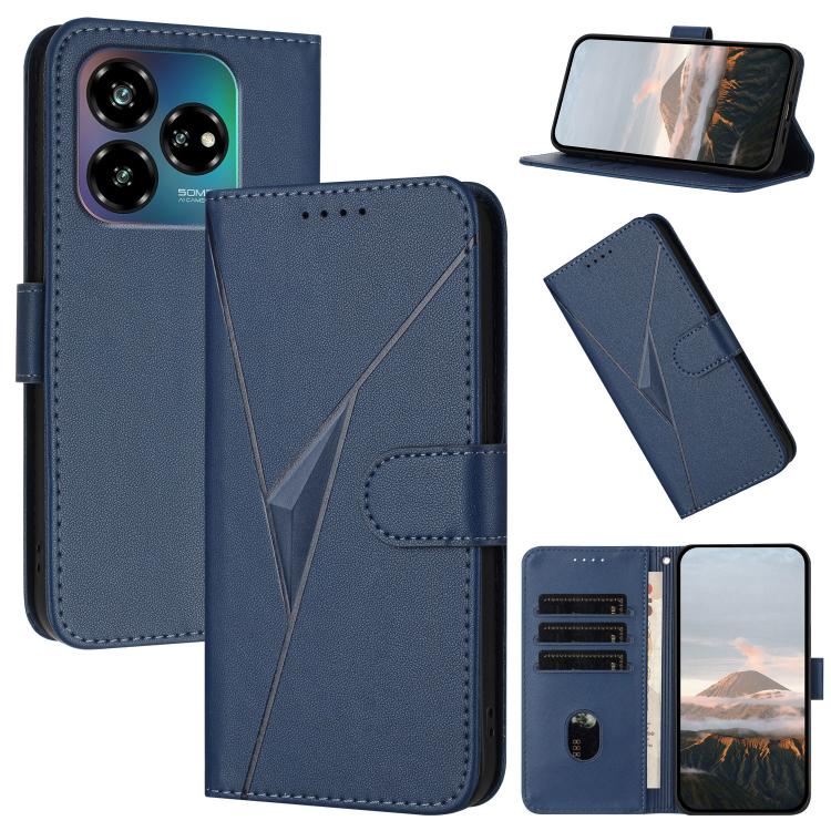 Triangle Pattern Buckle Clasp Leather Phone Case, For ZTE Blade V70, For ZTE Blade V60 Design, For ZTE Blade A75 5G / Nubia Focus, For ZTE Blade A75 4G, For ZTE nubia Z60S Pro, For ZTE Blade A55 / A35, For ZTE Axon 60                                   ...
