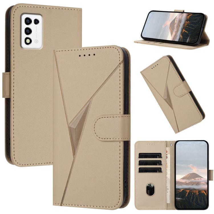 Triangle Pattern Buckle Clasp Leather Phone Case, For ZTE Blade A32, For ZTE Libero 5G III, For ZTE Blade A72 5G, For ZTE Libero 5G II, For ZTE Blade A72, For ZTE Blade A52
