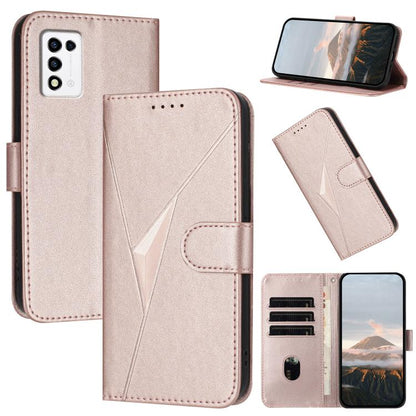 Triangle Pattern Buckle Clasp Leather Phone Case, For ZTE Blade A32, For ZTE Libero 5G III, For ZTE Blade A72 5G, For ZTE Libero 5G II, For ZTE Blade A72, For ZTE Blade A52