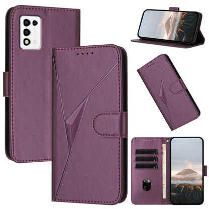 Triangle Pattern Buckle Clasp Leather Phone Case, For ZTE Blade A32, For ZTE Libero 5G III, For ZTE Blade A72 5G, For ZTE Libero 5G II, For ZTE Blade A72, For ZTE Blade A52
