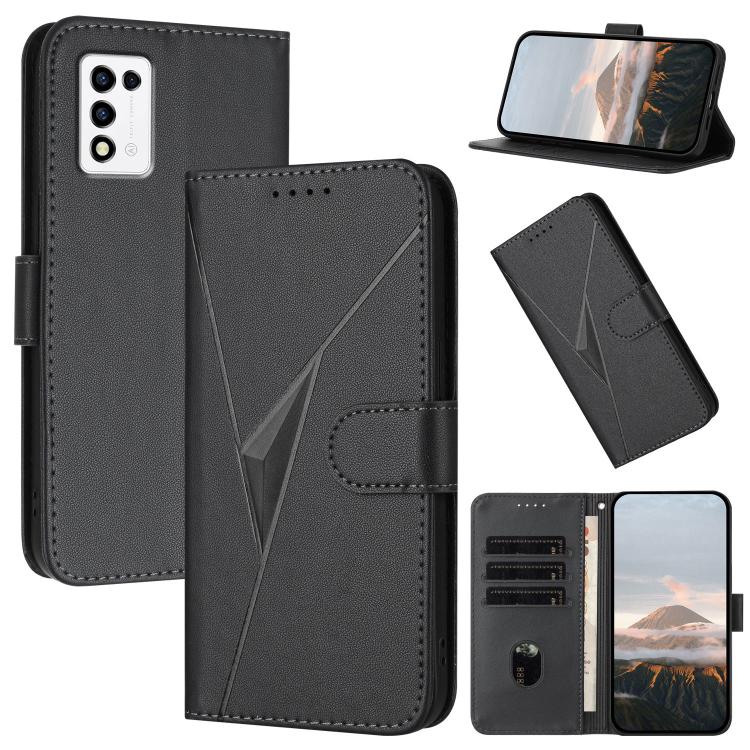Triangle Pattern Buckle Clasp Leather Phone Case, For ZTE Blade A32, For ZTE Libero 5G III, For ZTE Blade A72 5G, For ZTE Libero 5G II, For ZTE Blade A72, For ZTE Blade A52