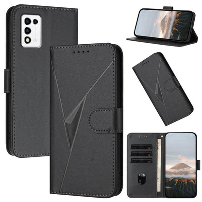Triangle Pattern Buckle Clasp Leather Phone Case, For ZTE Blade A32, For ZTE Libero 5G III, For ZTE Blade A72 5G, For ZTE Libero 5G II, For ZTE Blade A72, For ZTE Blade A52
