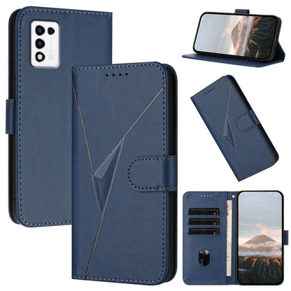 Triangle Pattern Buckle Clasp Leather Phone Case, For ZTE Blade A32, For ZTE Libero 5G III, For ZTE Blade A72 5G, For ZTE Libero 5G II, For ZTE Blade A72, For ZTE Blade A52
