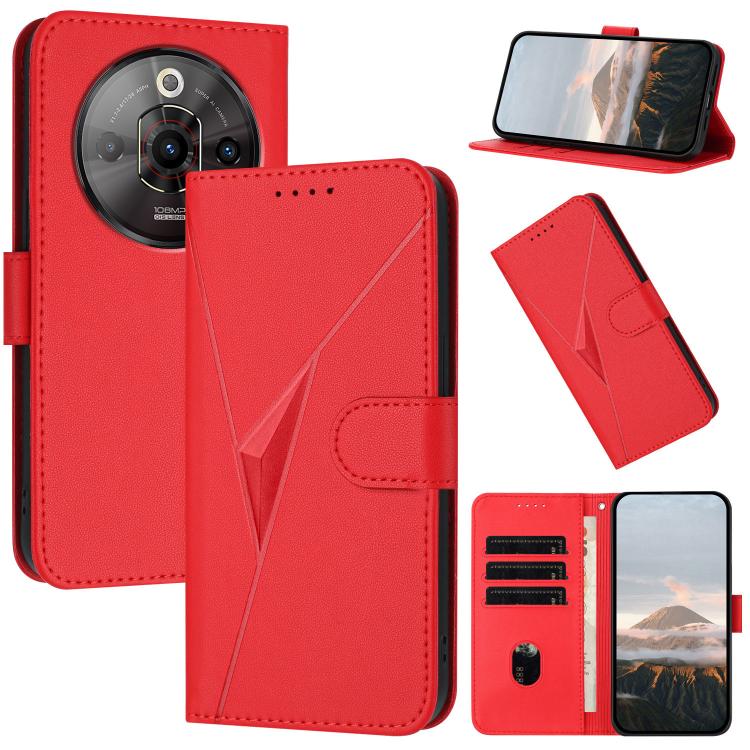Triangle Pattern Buckle Clasp Leather Phone Case, For ZTE Blade V70, For ZTE Blade V60 Design, For ZTE Blade A75 5G / Nubia Focus, For ZTE Blade A75 4G, For ZTE nubia Z60S Pro, For ZTE Blade A55 / A35, For ZTE Axon 60                                   ...