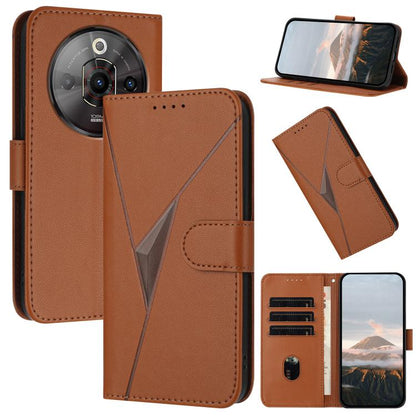 Triangle Pattern Buckle Clasp Leather Phone Case, For ZTE Blade V70, For ZTE Blade V60 Design, For ZTE Blade A75 5G / Nubia Focus, For ZTE Blade A75 4G, For ZTE nubia Z60S Pro, For ZTE Blade A55 / A35, For ZTE Axon 60                                   ...