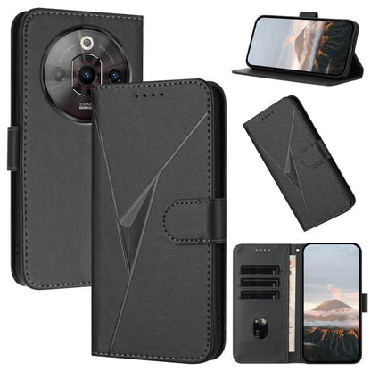 Triangle Pattern Buckle Clasp Leather Phone Case, For ZTE Blade V70, For ZTE Blade V60 Design, For ZTE Blade A75 5G / Nubia Focus, For ZTE Blade A75 4G, For ZTE nubia Z60S Pro, For ZTE Blade A55 / A35, For ZTE Axon 60                                   ...