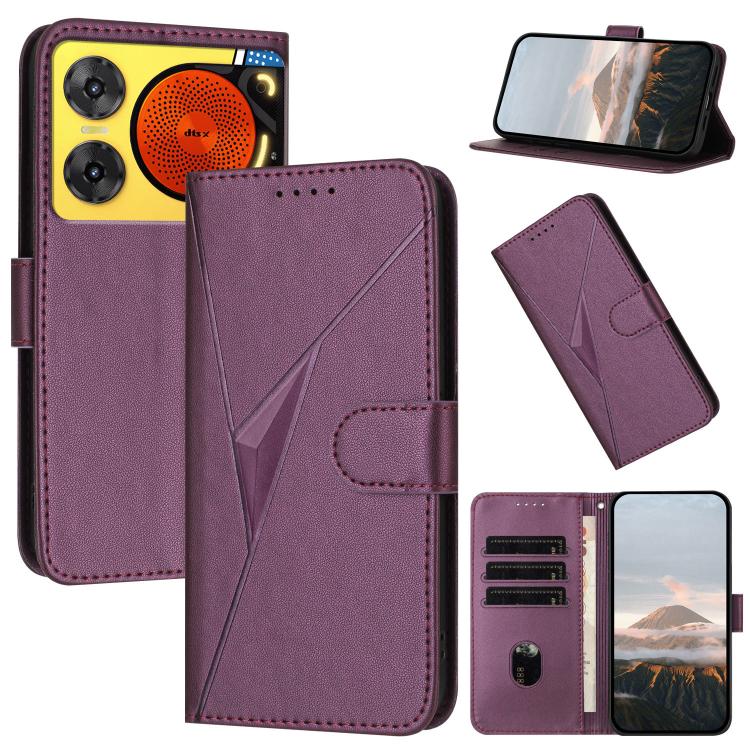 Triangle Pattern Buckle Clasp Leather Phone Case, For ZTE Kantan Sumaho 4 A402ZT, For ZTE Voyage 40, For ZTE Fresh 50, For ZTE Voyage 41 5G, For ZTE Blade A35e 4G, For ZTE Blade A35e Brazil, For ZTE Blade A35e Global, For ZTE nubia Music 2             ...
