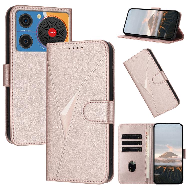 Triangle Pattern Buckle Clasp Leather Phone Case, For ZTE Blade V70, For ZTE Blade V60 Design, For ZTE Blade A75 5G / Nubia Focus, For ZTE Blade A75 4G, For ZTE nubia Z60S Pro, For ZTE Blade A55 / A35, For ZTE Axon 60                                   ...