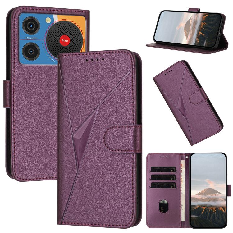 Triangle Pattern Buckle Clasp Leather Phone Case, For ZTE Blade V70, For ZTE Blade V60 Design, For ZTE Blade A75 5G / Nubia Focus, For ZTE Blade A75 4G, For ZTE nubia Z60S Pro, For ZTE Blade A55 / A35, For ZTE Axon 60                                   ...
