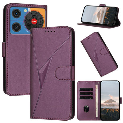 Triangle Pattern Buckle Clasp Leather Phone Case, For ZTE Blade V70, For ZTE Blade V60 Design, For ZTE Blade A75 5G / Nubia Focus, For ZTE Blade A75 4G, For ZTE nubia Z60S Pro, For ZTE Blade A55 / A35, For ZTE Axon 60                                   ...