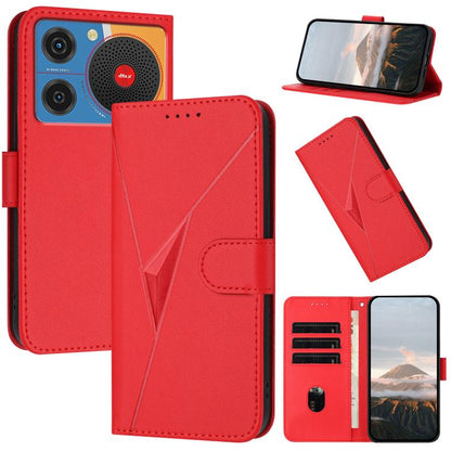 Triangle Pattern Buckle Clasp Leather Phone Case, For ZTE Blade V70, For ZTE Blade V60 Design, For ZTE Blade A75 5G / Nubia Focus, For ZTE Blade A75 4G, For ZTE nubia Z60S Pro, For ZTE Blade A55 / A35, For ZTE Axon 60                                   ...
