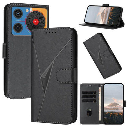 Triangle Pattern Buckle Clasp Leather Phone Case, For ZTE Blade V70, For ZTE Blade V60 Design, For ZTE Blade A75 5G / Nubia Focus, For ZTE Blade A75 4G, For ZTE nubia Z60S Pro, For ZTE Blade A55 / A35, For ZTE Axon 60                                   ...