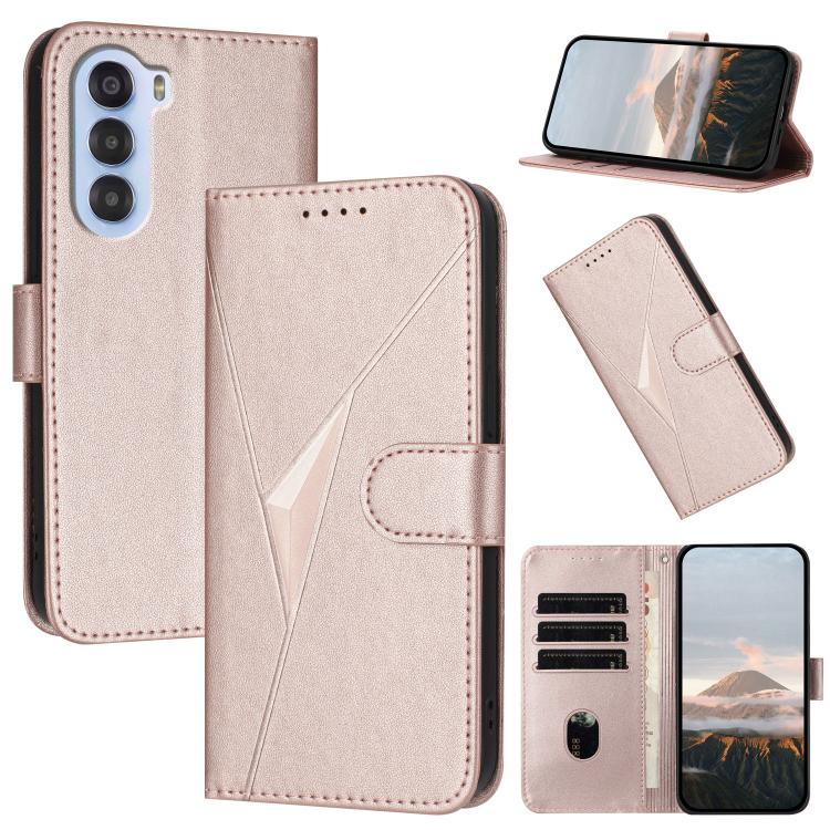 Triangle Pattern Buckle Clasp Leather Phone Case, For ZTE Kantan Sumaho 4 A402ZT, For ZTE Voyage 40, For ZTE Fresh 50, For ZTE Voyage 41 5G, For ZTE Blade A35e 4G, For ZTE Blade A35e Brazil, For ZTE Blade A35e Global, For ZTE nubia Music 2             ...