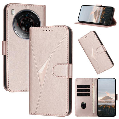 Triangle Pattern Buckle Clasp Leather Phone Case, For ZTE nubia Z60 Ultra, For ZTE Blade A54, For ZTE Blade A73 4G / Blade V50 Design 4G, For ZTE Blade A73 5G, For ZTE Blade V50 Vita, For ZTE Blade A33s, For ZTE Blade A53 Pro, For ZTE Blade A72s       ...
