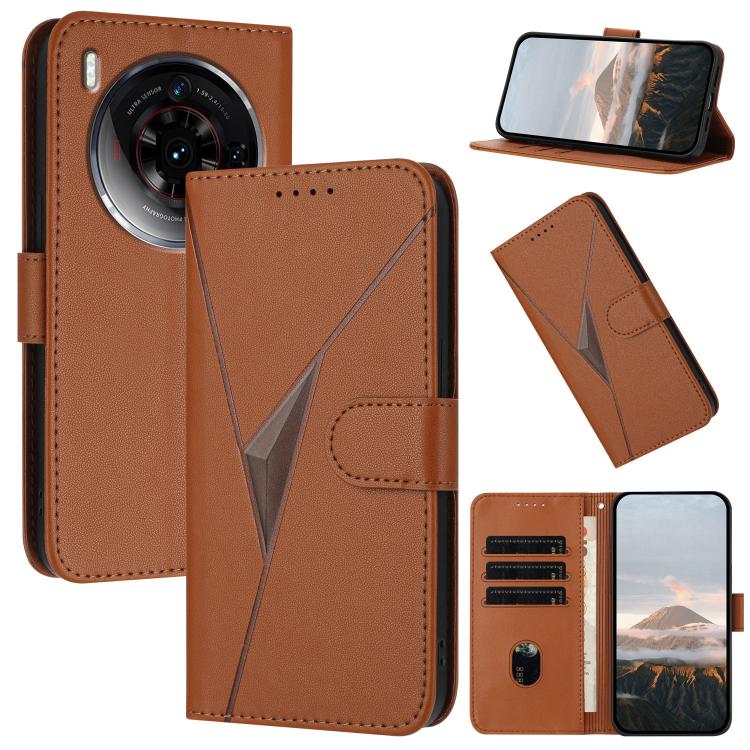 Triangle Pattern Buckle Clasp Leather Phone Case, For ZTE nubia Z60 Ultra, For ZTE Blade A54, For ZTE Blade A73 4G / Blade V50 Design 4G, For ZTE Blade A73 5G, For ZTE Blade V50 Vita, For ZTE Blade A33s, For ZTE Blade A53 Pro, For ZTE Blade A72s       ...