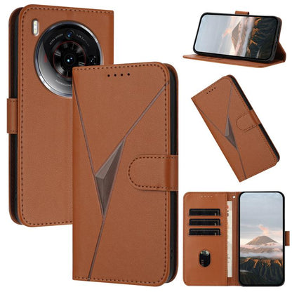 Triangle Pattern Buckle Clasp Leather Phone Case, For ZTE nubia Z60 Ultra, For ZTE Blade A54, For ZTE Blade A73 4G / Blade V50 Design 4G, For ZTE Blade A73 5G, For ZTE Blade V50 Vita, For ZTE Blade A33s, For ZTE Blade A53 Pro, For ZTE Blade A72s       ...
