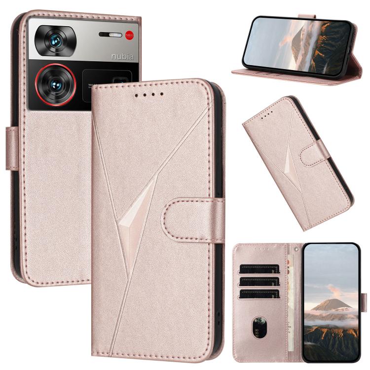 Triangle Pattern Buckle Clasp Leather Phone Case, For ZTE nubia Z60 Ultra, For ZTE Blade A54, For ZTE Blade A73 4G / Blade V50 Design 4G, For ZTE Blade A73 5G, For ZTE Blade V50 Vita, For ZTE Blade A33s, For ZTE Blade A53 Pro, For ZTE Blade A72s       ...