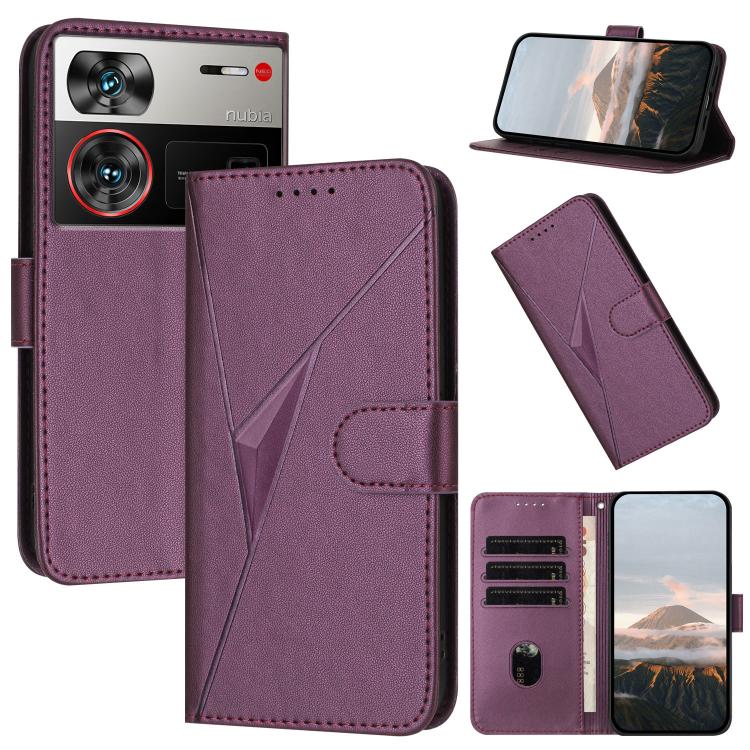 Triangle Pattern Buckle Clasp Leather Phone Case, For ZTE nubia Z60 Ultra, For ZTE Blade A54, For ZTE Blade A73 4G / Blade V50 Design 4G, For ZTE Blade A73 5G, For ZTE Blade V50 Vita, For ZTE Blade A33s, For ZTE Blade A53 Pro, For ZTE Blade A72s       ...