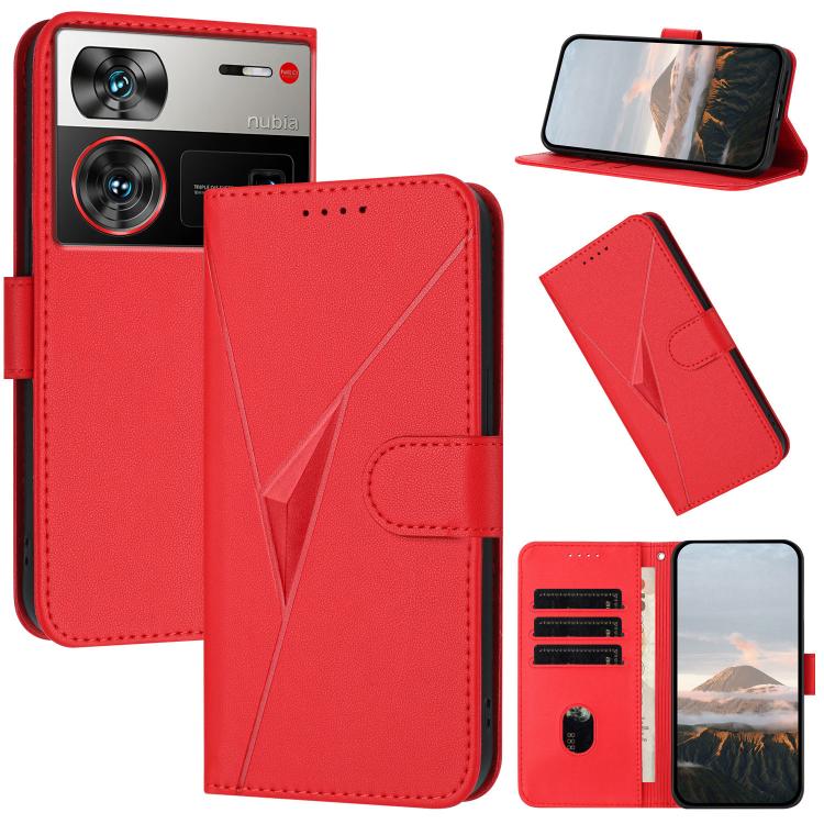Triangle Pattern Buckle Clasp Leather Phone Case, For ZTE nubia Z60 Ultra, For ZTE Blade A54, For ZTE Blade A73 4G / Blade V50 Design 4G, For ZTE Blade A73 5G, For ZTE Blade V50 Vita, For ZTE Blade A33s, For ZTE Blade A53 Pro, For ZTE Blade A72s       ...