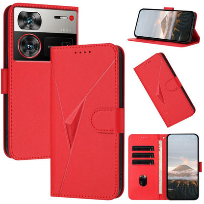 Triangle Pattern Buckle Clasp Leather Phone Case, For ZTE nubia Z60 Ultra, For ZTE Blade A54, For ZTE Blade A73 4G / Blade V50 Design 4G, For ZTE Blade A73 5G, For ZTE Blade V50 Vita, For ZTE Blade A33s, For ZTE Blade A53 Pro, For ZTE Blade A72s       ...
