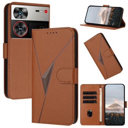 Triangle Pattern Buckle Clasp Leather Phone Case, For ZTE nubia Z60 Ultra, For ZTE Blade A54, For ZTE Blade A73 4G / Blade V50 Design 4G, For ZTE Blade A73 5G, For ZTE Blade V50 Vita, For ZTE Blade A33s, For ZTE Blade A53 Pro, For ZTE Blade A72s       ...