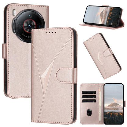 Triangle Pattern Buckle Clasp Leather Phone Case, For ZTE Blade V70, For ZTE Blade V60 Design, For ZTE Blade A75 5G / Nubia Focus, For ZTE Blade A75 4G, For ZTE nubia Z60S Pro, For ZTE Blade A55 / A35, For ZTE Axon 60                                   ...