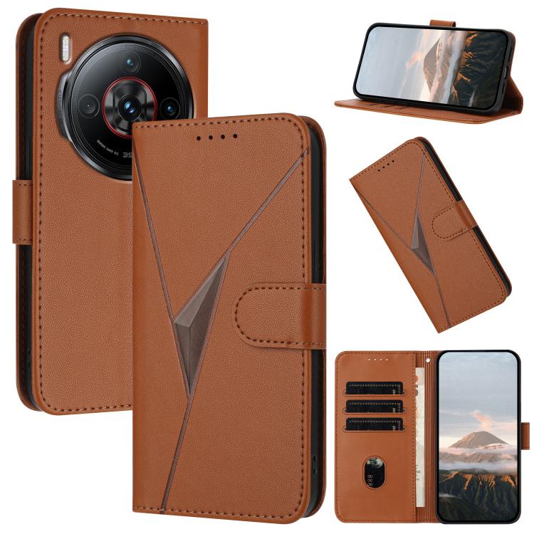Triangle Pattern Buckle Clasp Leather Phone Case, For ZTE Blade V70, For ZTE Blade V60 Design, For ZTE Blade A75 5G / Nubia Focus, For ZTE Blade A75 4G, For ZTE nubia Z60S Pro, For ZTE Blade A55 / A35, For ZTE Axon 60                                   ...