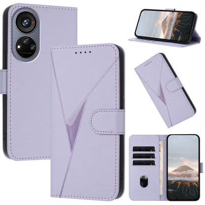 Triangle Pattern Buckle Clasp Leather Phone Case, For ZTE Kantan Sumaho 4 A402ZT, For ZTE Voyage 40, For ZTE Fresh 50, For ZTE Voyage 41 5G, For ZTE Blade A35e 4G, For ZTE Blade A35e Brazil, For ZTE Blade A35e Global, For ZTE nubia Music 2             ...