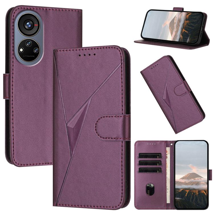 Triangle Pattern Buckle Clasp Leather Phone Case, For ZTE Kantan Sumaho 4 A402ZT, For ZTE Voyage 40, For ZTE Fresh 50, For ZTE Voyage 41 5G, For ZTE Blade A35e 4G, For ZTE Blade A35e Brazil, For ZTE Blade A35e Global, For ZTE nubia Music 2             ...