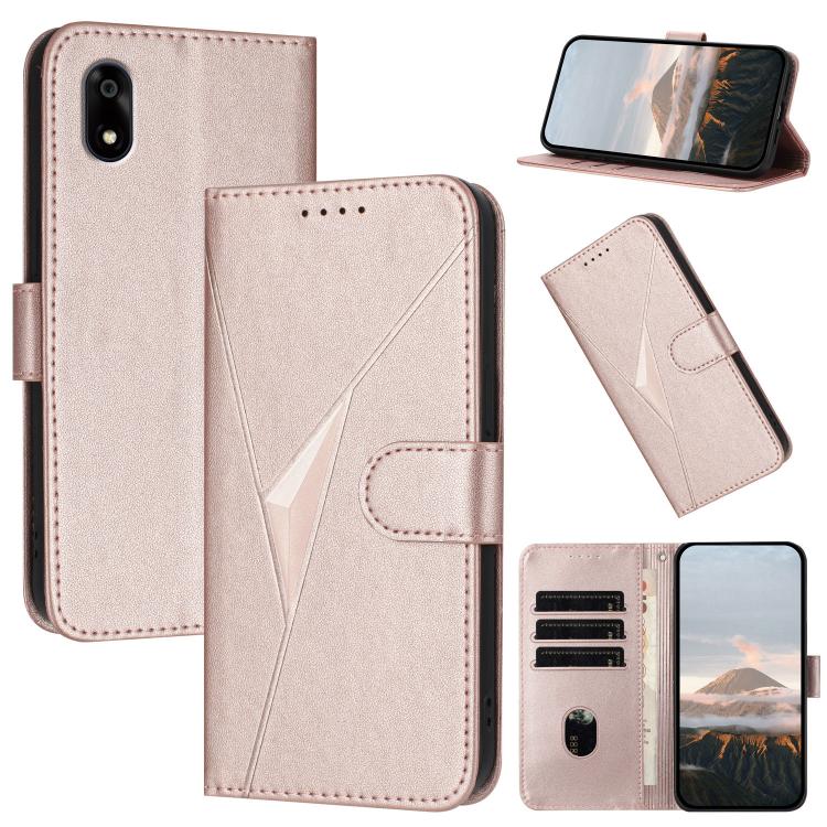 Triangle Pattern Buckle Clasp Leather Phone Case, For ZTE Kantan Sumaho 4 A402ZT, For ZTE Voyage 40, For ZTE Fresh 50, For ZTE Voyage 41 5G, For ZTE Blade A35e 4G, For ZTE Blade A35e Brazil, For ZTE Blade A35e Global, For ZTE nubia Music 2             ...
