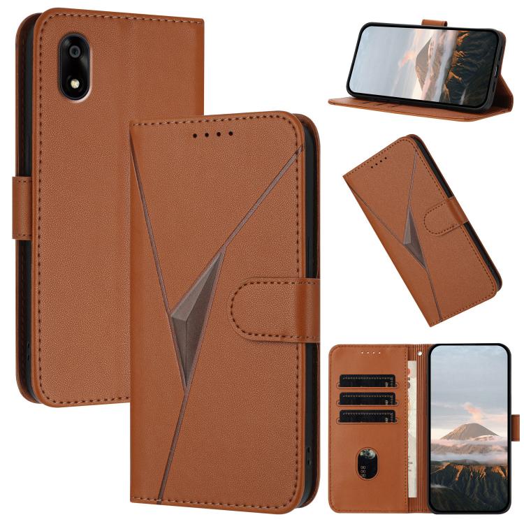 Triangle Pattern Buckle Clasp Leather Phone Case, For ZTE Kantan Sumaho 4 A402ZT, For ZTE Voyage 40, For ZTE Fresh 50, For ZTE Voyage 41 5G, For ZTE Blade A35e 4G, For ZTE Blade A35e Brazil, For ZTE Blade A35e Global, For ZTE nubia Music 2             ...