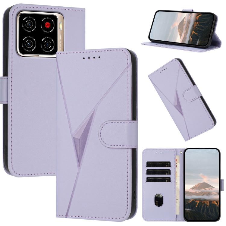 Triangle Pattern Buckle Clasp Leather Phone Case, For ZTE nubia Air Pro 5G, For ZTE nubia Neo 5 Pro 5G, For ZTE nubia Neo 5 5G, For ZTE nubia Neo 5 GT 5G, For ZTE Blade V80 Vita, For ZTE nubia V80 Max, For ZTE Blade A56 Pro, For ZTE Blade A76 5G       ...
