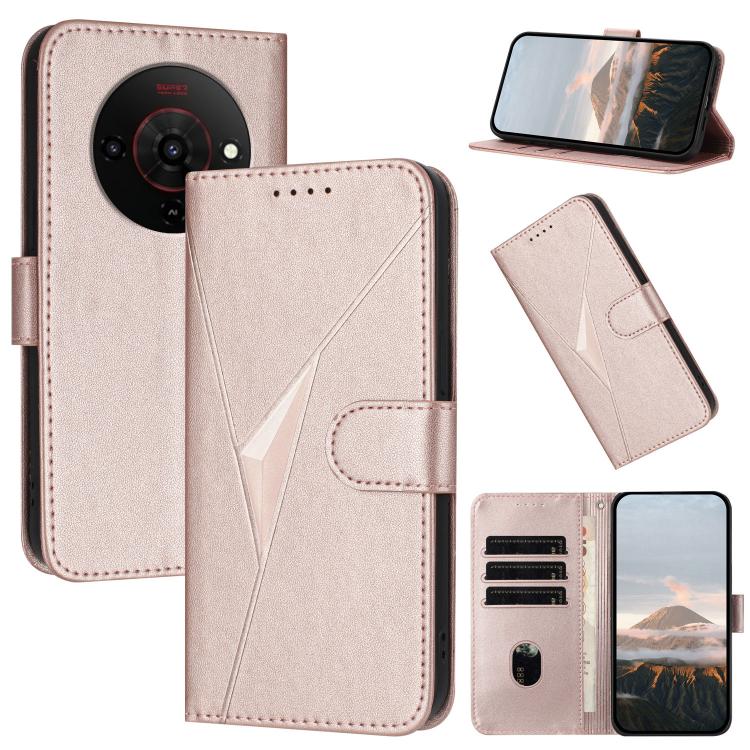 Triangle Pattern Buckle Clasp Leather Phone Case, For ZTE nubia Air Pro 5G, For ZTE nubia Neo 5 Pro 5G, For ZTE nubia Neo 5 5G, For ZTE nubia Neo 5 GT 5G, For ZTE Blade V80 Vita, For ZTE nubia V80 Max, For ZTE Blade A56 Pro, For ZTE Blade A76 5G       ...