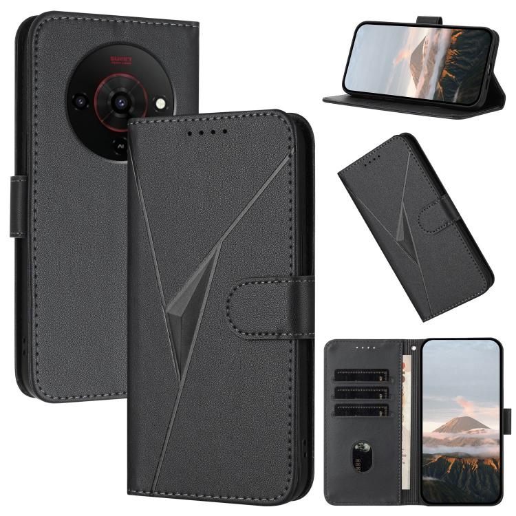 Triangle Pattern Buckle Clasp Leather Phone Case, For ZTE nubia Air Pro 5G, For ZTE nubia Neo 5 Pro 5G, For ZTE nubia Neo 5 5G, For ZTE nubia Neo 5 GT 5G, For ZTE Blade V80 Vita, For ZTE nubia V80 Max, For ZTE Blade A56 Pro, For ZTE Blade A76 5G       ...