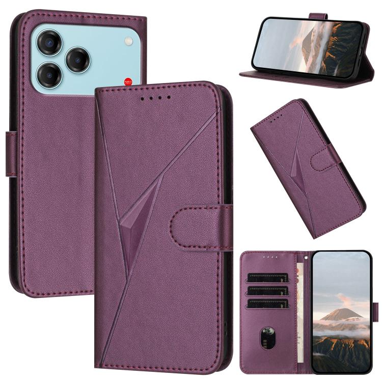 Triangle Pattern Buckle Clasp Leather Phone Case, For ZTE nubia Air Pro 5G, For ZTE nubia Neo 5 Pro 5G, For ZTE nubia Neo 5 5G, For ZTE nubia Neo 5 GT 5G, For ZTE Blade V80 Vita, For ZTE nubia V80 Max, For ZTE Blade A56 Pro, For ZTE Blade A76 5G       ...