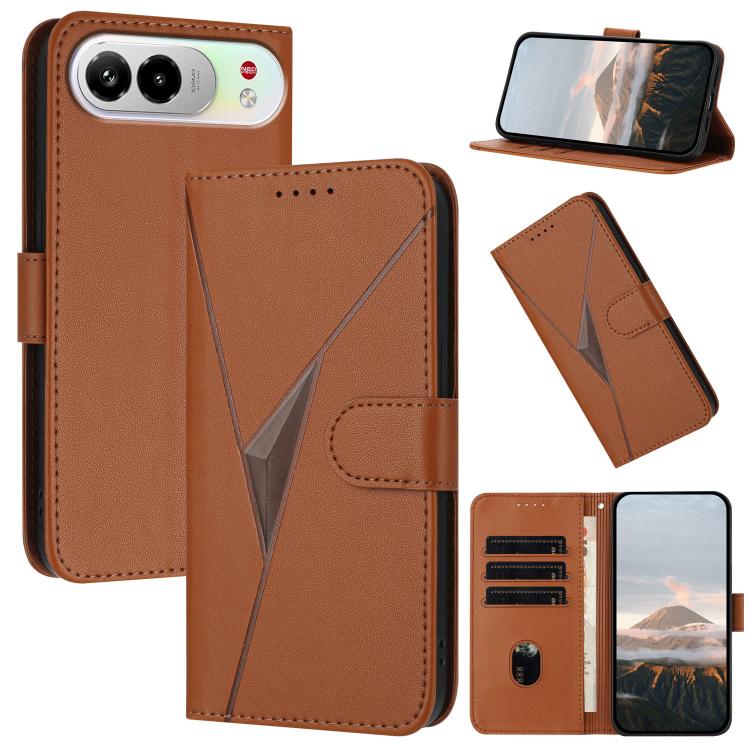 Triangle Pattern Buckle Clasp Leather Phone Case, For ZTE nubia Air Pro 5G, For ZTE nubia Neo 5 Pro 5G, For ZTE nubia Neo 5 5G, For ZTE nubia Neo 5 GT 5G, For ZTE Blade V80 Vita, For ZTE nubia V80 Max, For ZTE Blade A56 Pro, For ZTE Blade A76 5G       ...