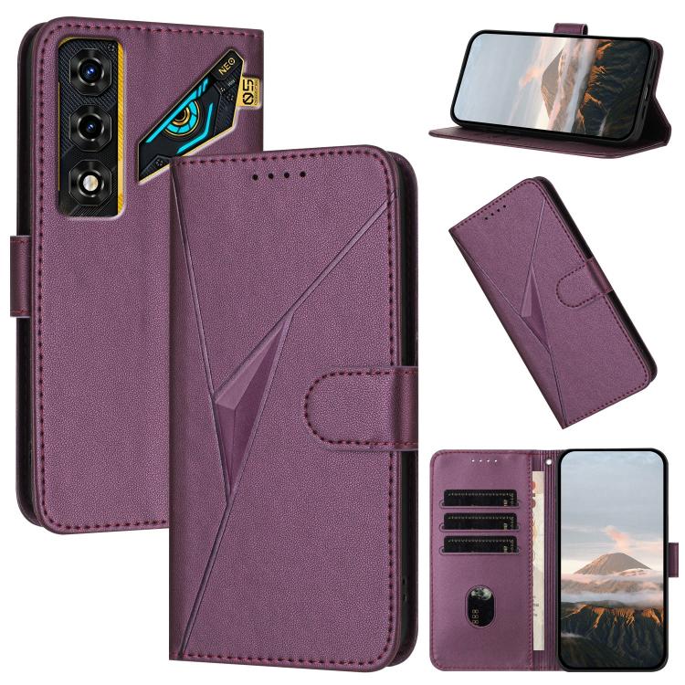 Triangle Pattern Buckle Clasp Leather Phone Case, For ZTE nubia Air Pro 5G, For ZTE nubia Neo 5 Pro 5G, For ZTE nubia Neo 5 5G, For ZTE nubia Neo 5 GT 5G, For ZTE Blade V80 Vita, For ZTE nubia V80 Max, For ZTE Blade A56 Pro, For ZTE Blade A76 5G       ...