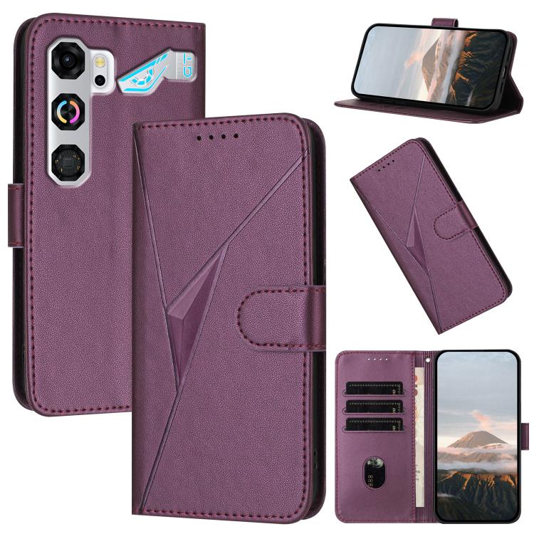 Triangle Pattern Buckle Clasp Leather Phone Case, For ZTE nubia Air Pro 5G, For ZTE nubia Neo 5 Pro 5G, For ZTE nubia Neo 5 5G, For ZTE nubia Neo 5 GT 5G, For ZTE Blade V80 Vita, For ZTE nubia V80 Max, For ZTE Blade A56 Pro, For ZTE Blade A76 5G       ...