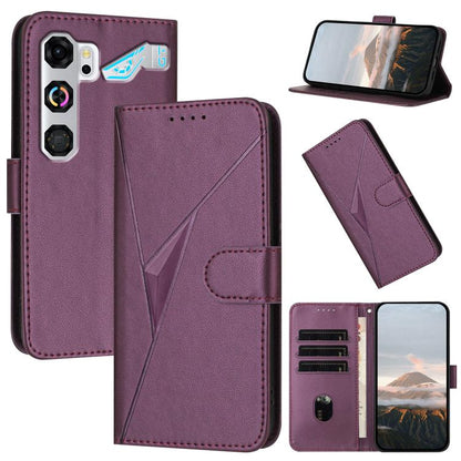 Triangle Pattern Buckle Clasp Leather Phone Case, For ZTE nubia Air Pro 5G, For ZTE nubia Neo 5 Pro 5G, For ZTE nubia Neo 5 5G, For ZTE nubia Neo 5 GT 5G, For ZTE Blade V80 Vita, For ZTE nubia V80 Max, For ZTE Blade A56 Pro, For ZTE Blade A76 5G       ...