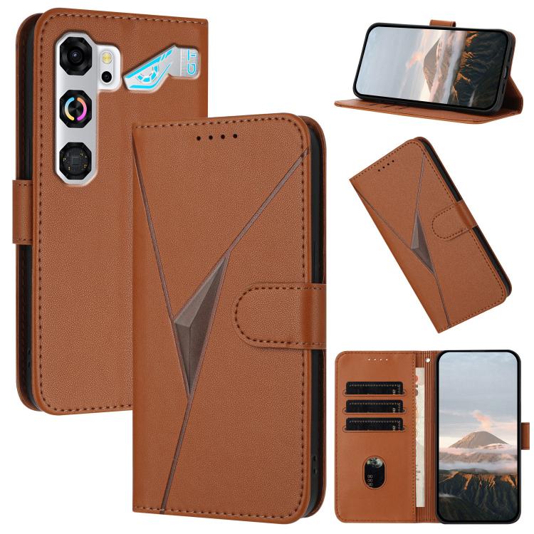 Triangle Pattern Buckle Clasp Leather Phone Case, For ZTE nubia Air Pro 5G, For ZTE nubia Neo 5 Pro 5G, For ZTE nubia Neo 5 5G, For ZTE nubia Neo 5 GT 5G, For ZTE Blade V80 Vita, For ZTE nubia V80 Max, For ZTE Blade A56 Pro, For ZTE Blade A76 5G       ...