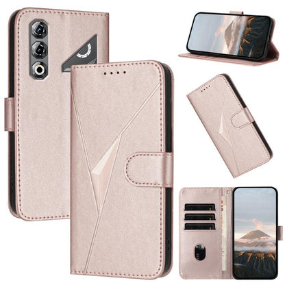 Triangle Pattern Buckle Clasp Leather Phone Case, For ZTE nubia Air Pro 5G, For ZTE nubia Neo 5 Pro 5G, For ZTE nubia Neo 5 5G, For ZTE nubia Neo 5 GT 5G, For ZTE Blade V80 Vita, For ZTE nubia V80 Max, For ZTE Blade A56 Pro, For ZTE Blade A76 5G       ...