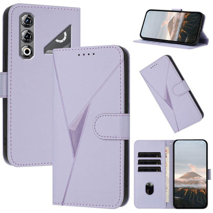 Triangle Pattern Buckle Clasp Leather Phone Case, For ZTE nubia Air Pro 5G, For ZTE nubia Neo 5 Pro 5G, For ZTE nubia Neo 5 5G, For ZTE nubia Neo 5 GT 5G, For ZTE Blade V80 Vita, For ZTE nubia V80 Max, For ZTE Blade A56 Pro, For ZTE Blade A76 5G       ...
