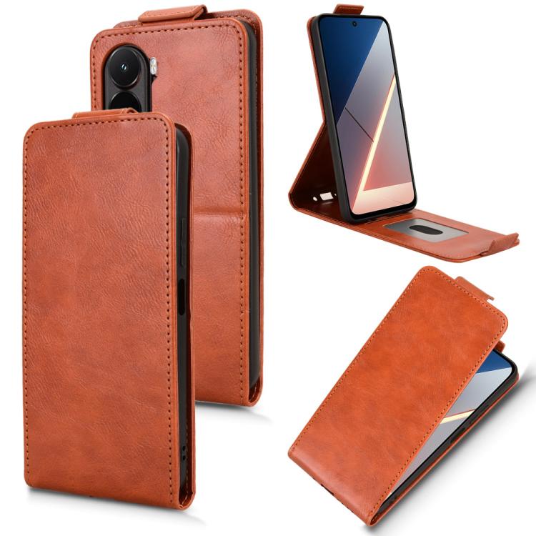Magnetic Vertical Flip Leather Phone Case with Buckle, For Redmi Note 17 5G / 4G Global / 5G India 169.7mm, For Redmi 17C 5G, For Redmi 17 5G / 4G Global 170mm, For Redmi A7 Pro 171mm / Poco C85x 5G, For Redmi 15a 5G / R70 5G / R70m 5G                 ...